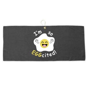 Im Eggcited Funny Humor Large Microfiber Waffle Golf Towel