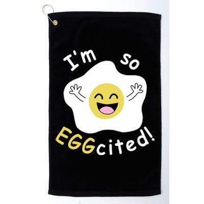 Im Eggcited Funny Humor Platinum Collection Golf Towel