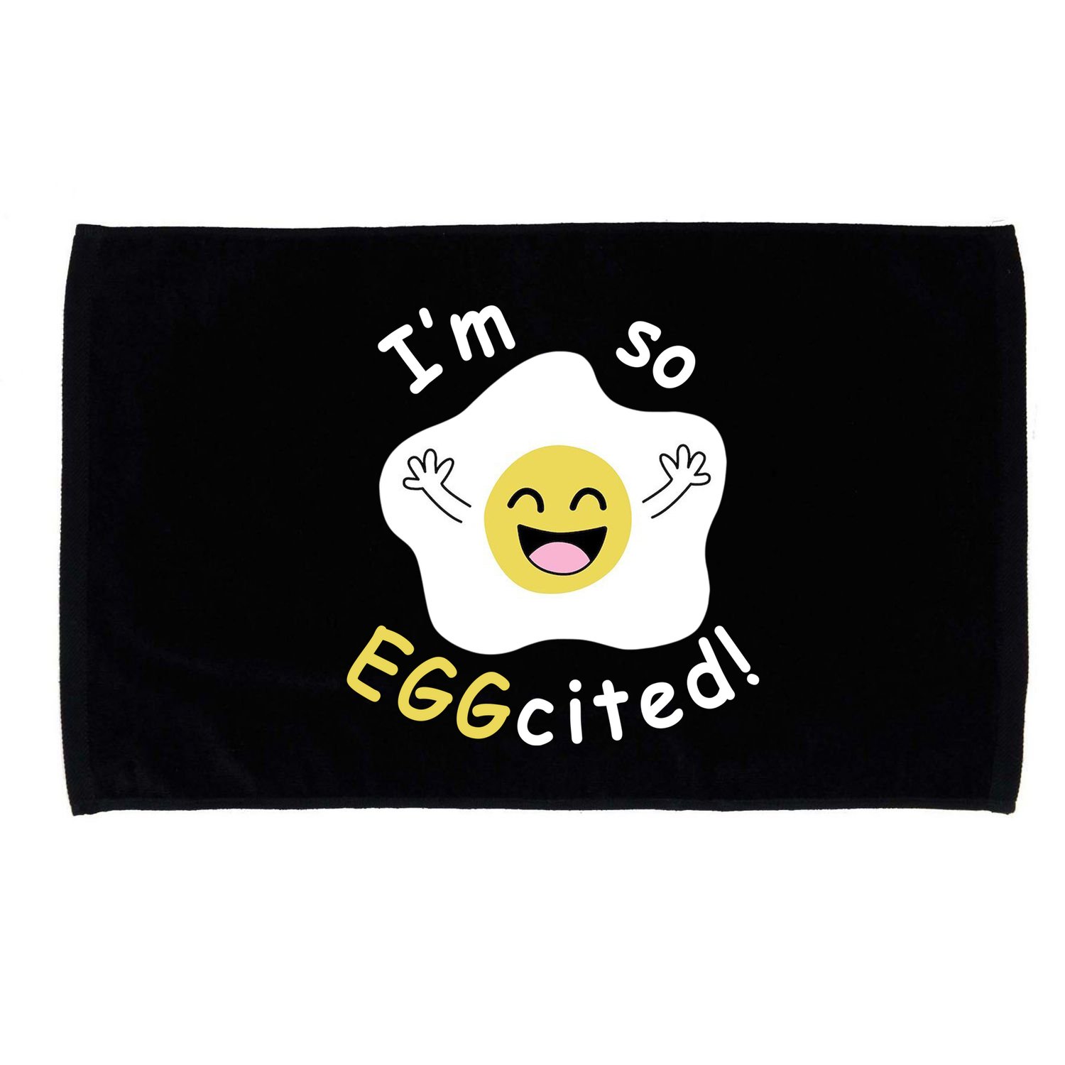 Im Eggcited Funny Humor Microfiber Hand Towel