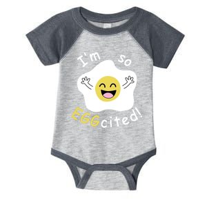 Im Eggcited Funny Humor Infant Baby Jersey Bodysuit