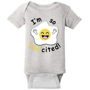 Im Eggcited Funny Humor Baby Bodysuit