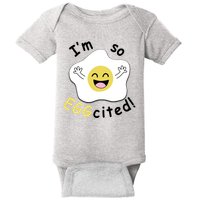 Im Eggcited Funny Humor Baby Bodysuit