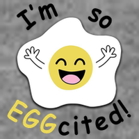 Im Eggcited Funny Humor Womens T-Shirt