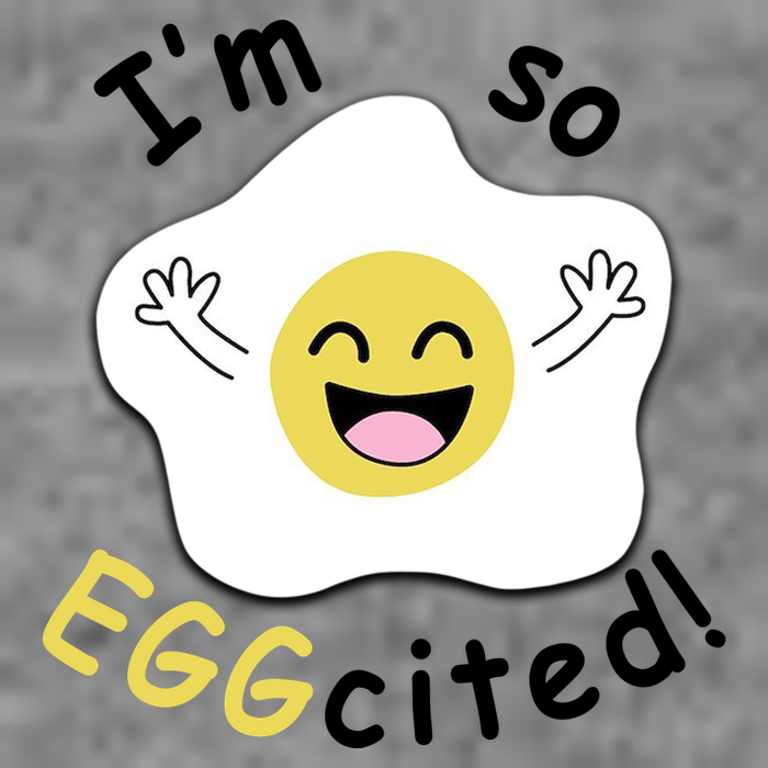 Im Eggcited Funny Humor Womens T-Shirt
