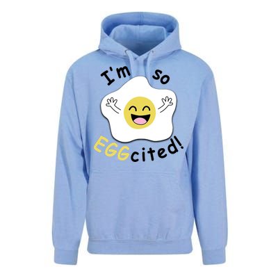 Im Eggcited Funny Humor Unisex Surf Hoodie