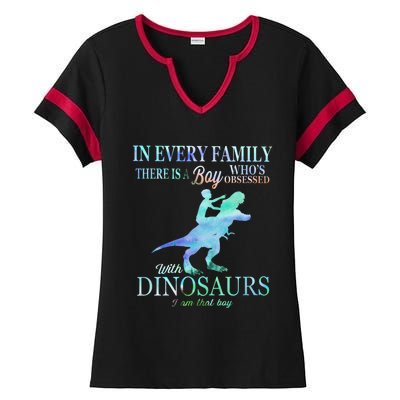 In Every Family There Is A Who's Obsessed Gift Ladies Halftime Notch Neck Tee