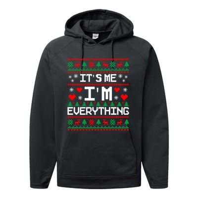 IM Everything For Christmas Couples Matching Ugly Sweater Performance Fleece Hoodie