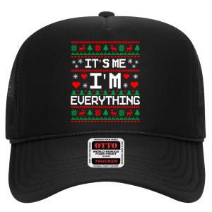 IM Everything For Christmas Couples Matching Ugly Sweater High Crown Mesh Back Trucker Hat