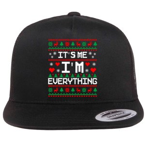 IM Everything For Christmas Couples Matching Ugly Sweater Flat Bill Trucker Hat