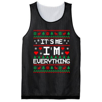 IM Everything For Christmas Couples Matching Ugly Sweater Mesh Reversible Basketball Jersey Tank