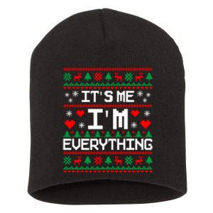 IM Everything For Christmas Couples Matching Ugly Sweater Short Acrylic Beanie