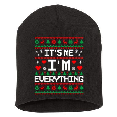 IM Everything For Christmas Couples Matching Ugly Sweater Short Acrylic Beanie