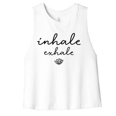 Inhale Exhale Gift Women's Racerback Cropped Tank