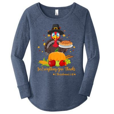 In Everything Give Thanks 1 Thessalonians 5:18 Gift Women's Perfect Tri Tunic Long Sleeve Shirt