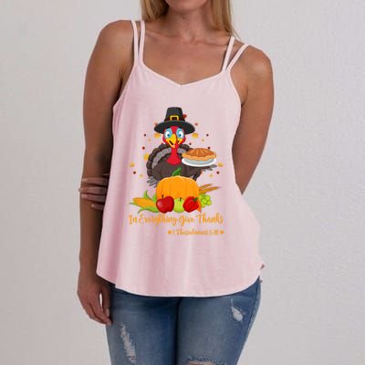 In Everything Give Thanks 1 Thessalonians 5:18 Gift Women's Strappy Tank