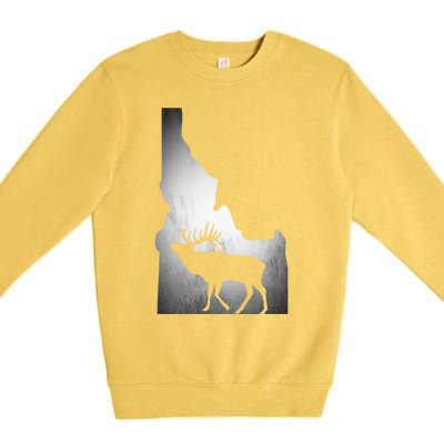 Idaho Elk Hunting Gift Premium Crewneck Sweatshirt