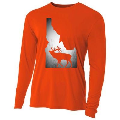 Idaho Elk Hunting Gift Cooling Performance Long Sleeve Crew