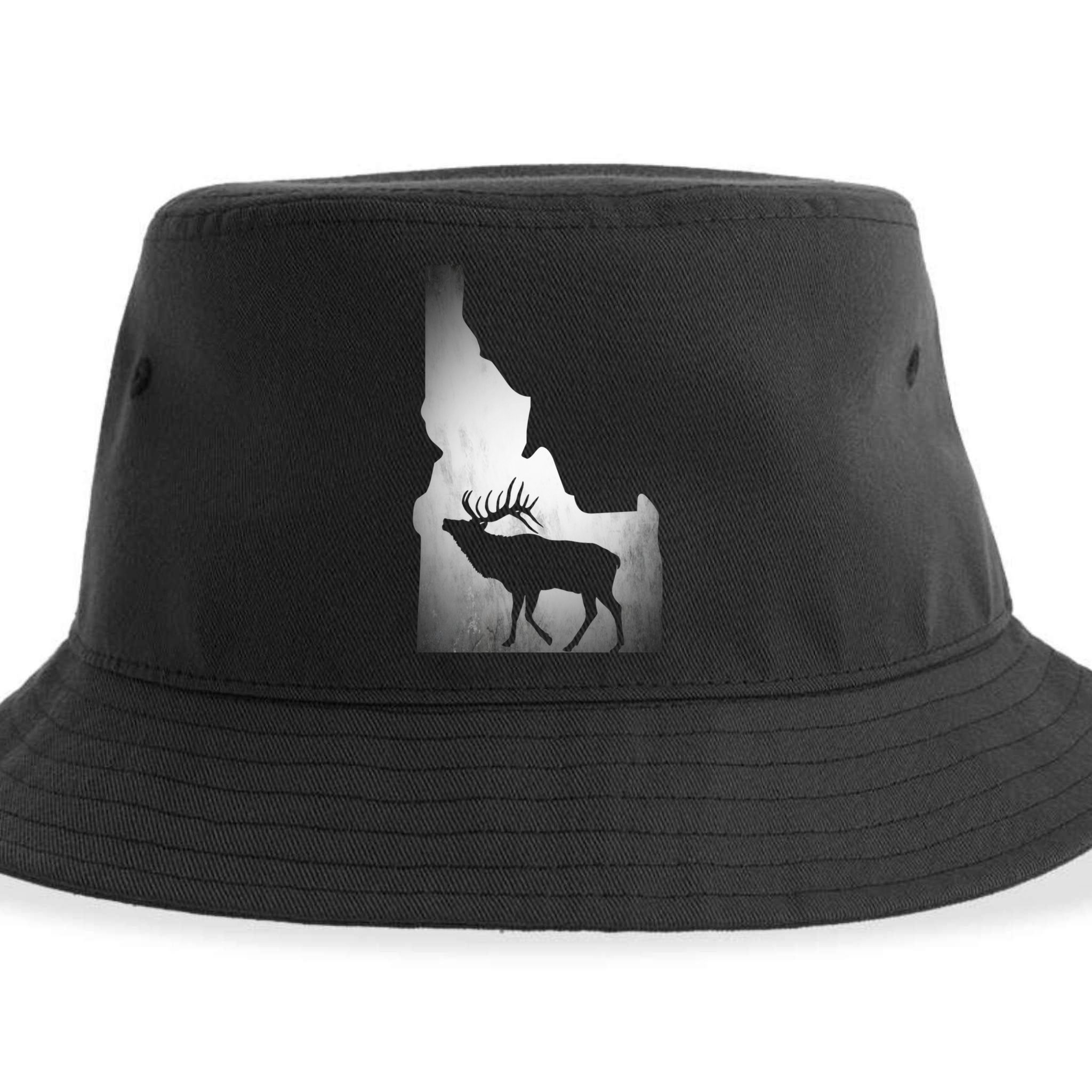 Idaho Elk Hunting Gift Sustainable Bucket Hat