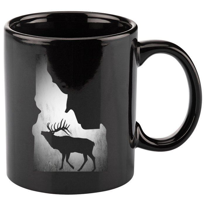 Idaho Elk Hunting Gift 11oz C Handle Ceramic Mug
