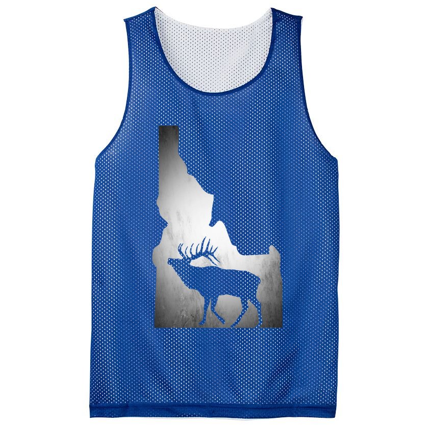 Idaho Elk Hunting Gift Mesh Reversible Basketball Jersey Tank