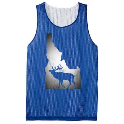 Idaho Elk Hunting Gift Mesh Reversible Basketball Jersey Tank