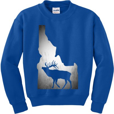 Idaho Elk Hunting Gift Kids Sweatshirt