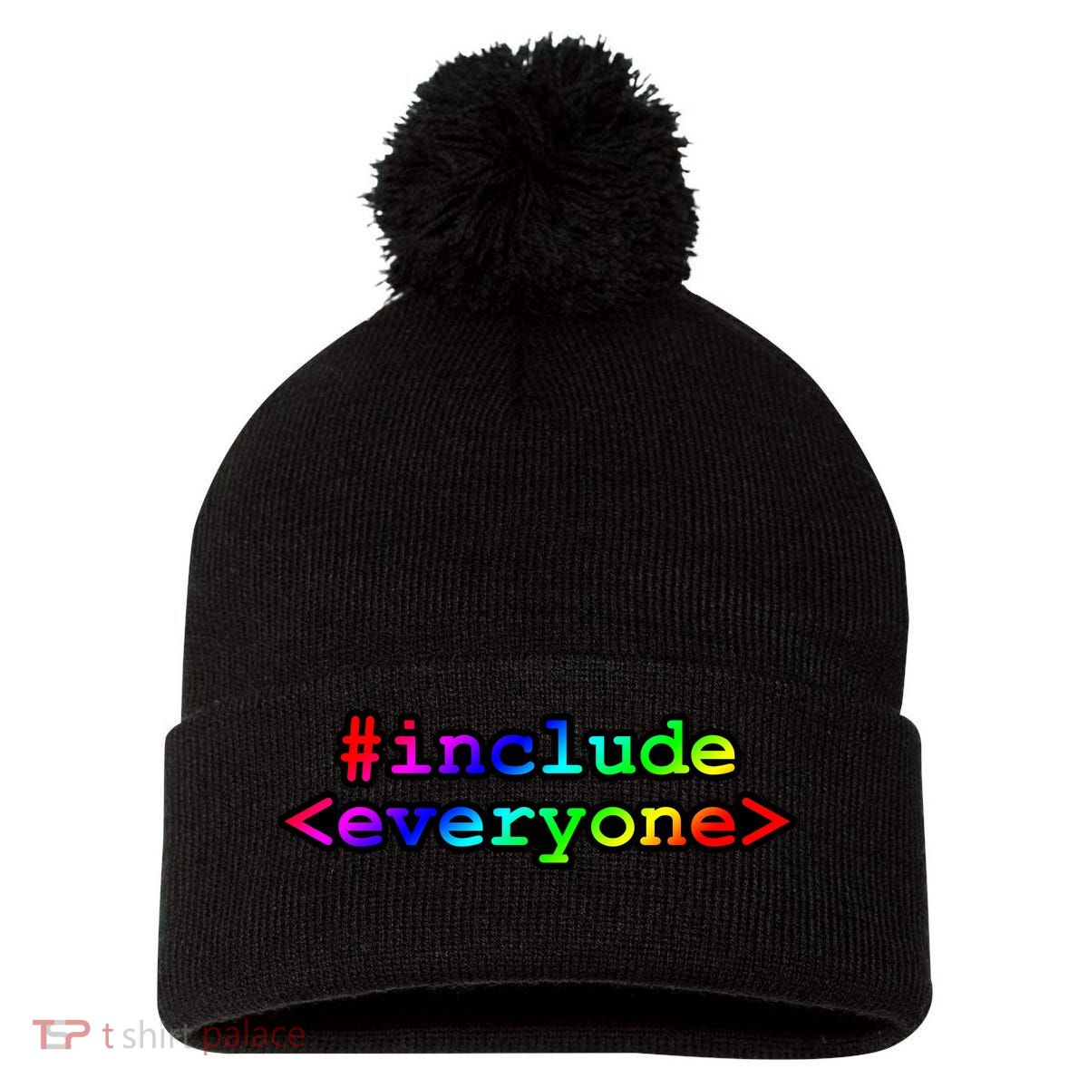 Include Everyone Pom Pom 12in Knit Beanie