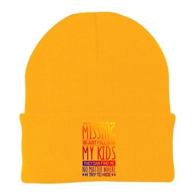 If Ever I Go Missing Just Follow My Parenthood Gift Knit Cap Winter Beanie