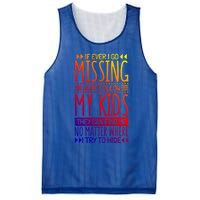 If Ever I Go Missing Just Follow My Parenthood Gift Mesh Reversible Basketball Jersey Tank