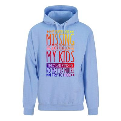 If Ever I Go Missing Just Follow My Parenthood Gift Unisex Surf Hoodie