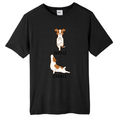 Inhale Exhale Jack Russell Terrier Funny Dog Yoga Funny Gift Tall Fusion ChromaSoft Performance T-Shirt