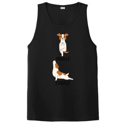 Inhale Exhale Jack Russell Terrier Funny Dog Yoga Funny Gift PosiCharge Competitor Tank