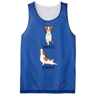 Inhale Exhale Jack Russell Terrier Funny Dog Yoga Funny Gift Mesh Reversible Basketball Jersey Tank