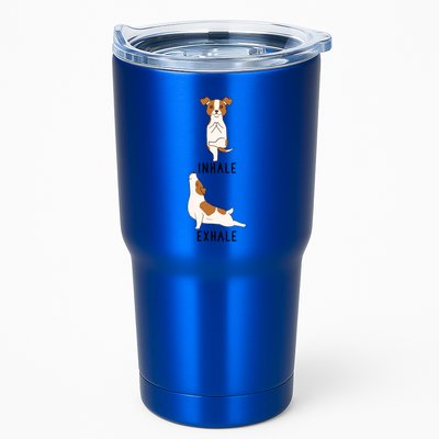 Inhale Exhale Jack Russell Terrier Funny Dog Yoga Funny Gift Tumbler