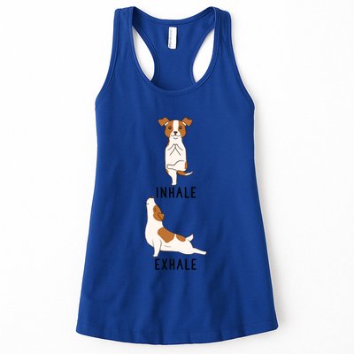 Inhale Exhale Jack Russell Terrier Funny Dog Yoga Funny Gift Womens Tank Top
