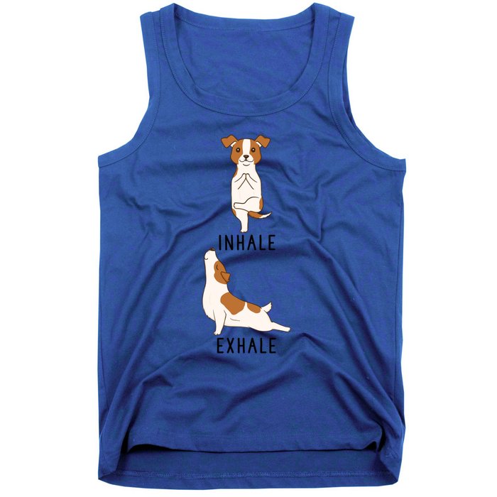 Inhale Exhale Jack Russell Terrier Funny Dog Yoga Funny Gift Tank Top