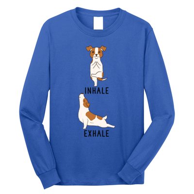 Inhale Exhale Jack Russell Terrier Funny Dog Yoga Gift Long Sleeve Shirt