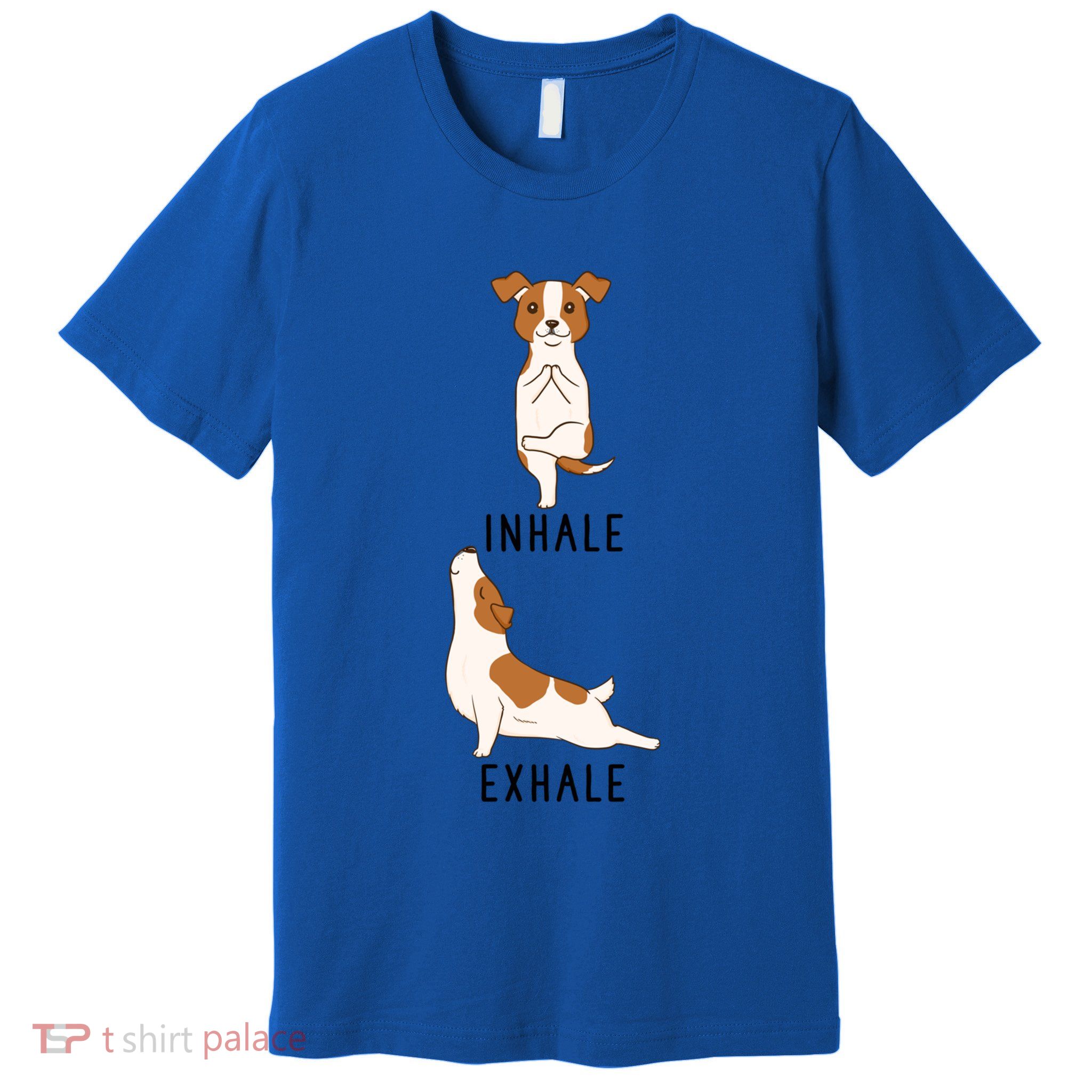 Inhale Exhale Jack Russell Terrier Funny Dog Yoga Gift Premium T-Shirt
