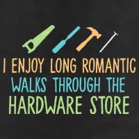 I Enjoy Long Romantic Walks Through The Hardware Store Microfiber Hand Towel