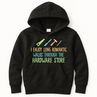 I Enjoy Long Romantic Walks Through The Hardware Store Kids Hoodie