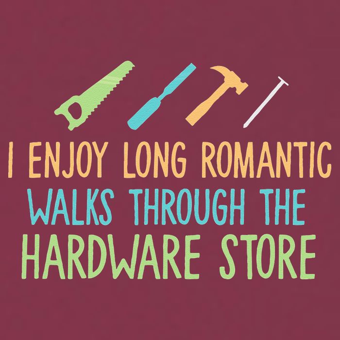 I Enjoy Long Romantic Walks Through The Hardware Store 16oz Travel Tumbler