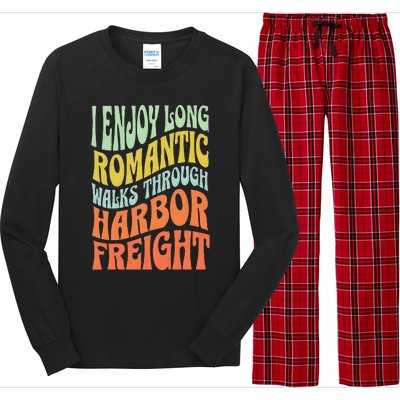 I Enjoy Long Romantic Walks Through Harbor Funny Design Long Sleeve Pajama Set