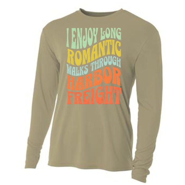 I Enjoy Long Romantic Walks Through Harbor Funny Design Cooling Performance Long Sleeve Crew