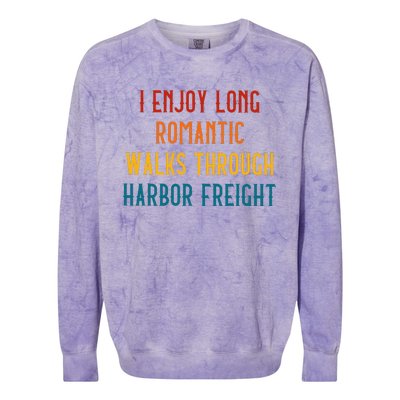 I Enjoy Long Romantic Walks Through Harbor Funny Design Colorblast Crewneck Sweatshirt