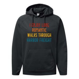 I Enjoy Long Romantic Walks Through Harbor Funny Design Performance Fleece Hoodie