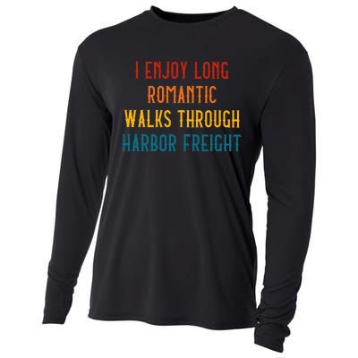 I Enjoy Long Romantic Walks Through Harbor Funny Design Cooling Performance Long Sleeve Crew