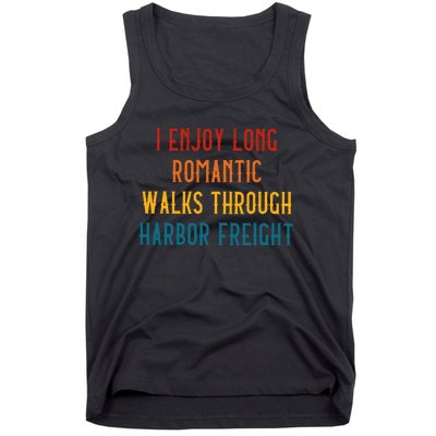 I Enjoy Long Romantic Walks Through Harbor Funny Design Tank Top