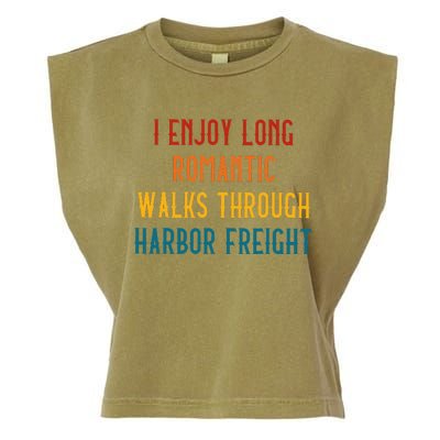 I Enjoy Long Romantic Walks Through Harbor Funny Design Garment-Dyed Women's Muscle Tee