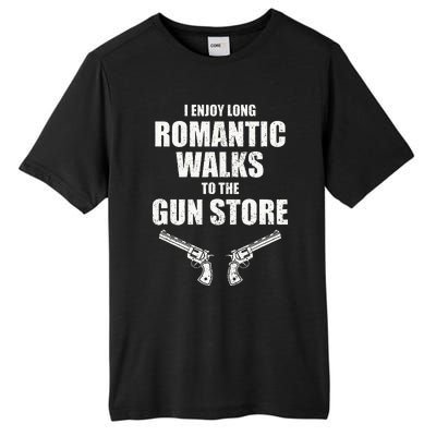 I Enjoy Long Romantic Walks to the Gun Store Funny Gun Tall Fusion ChromaSoft Performance T-Shirt