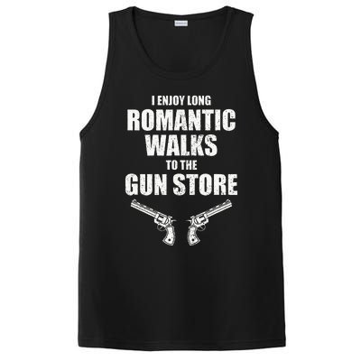 I Enjoy Long Romantic Walks to the Gun Store Funny Gun PosiCharge Competitor Tank